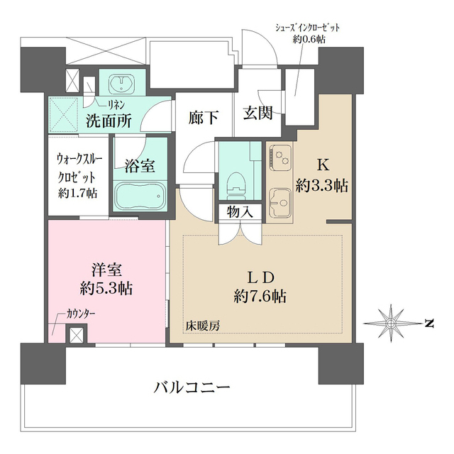 ザ・パークハウス中野タワーの間取図