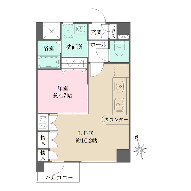 アビオン中野坂上Ａ棟の間取図