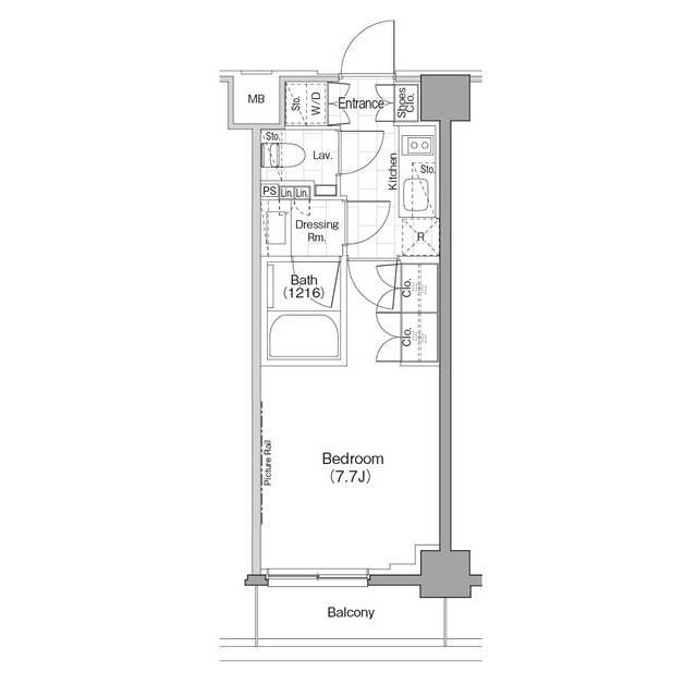 ザ・パークハビオ新宿の間取図