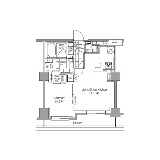 ザ・パークハビオ新宿の間取図