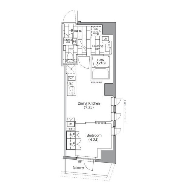 ザ・パークハビオ新宿の間取図