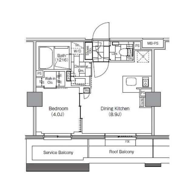ザ・パークハビオ新宿の間取図