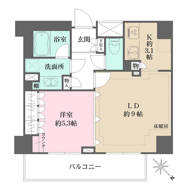グランスイート代々木の間取図