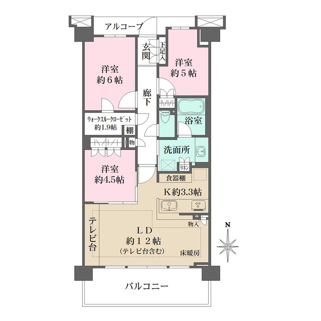 ザ・パークハウス国分寺四季の森　Ｉ棟の間取図