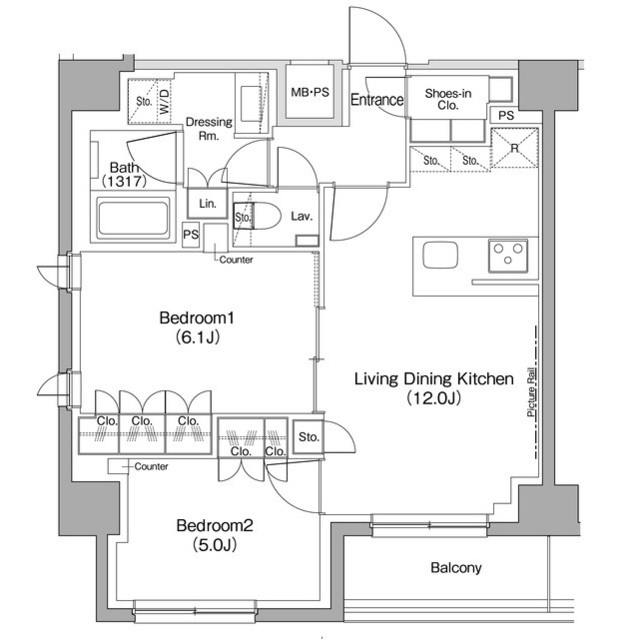 ザ・パークハビオ駒込の間取図
