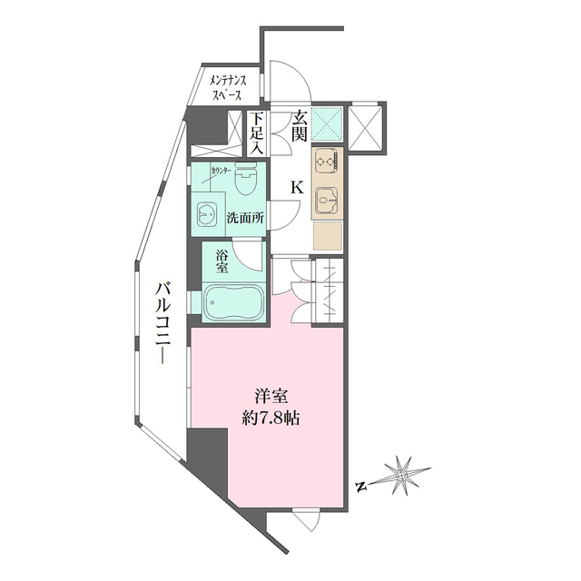 ザ・パークワンズ山吹神楽坂の間取図