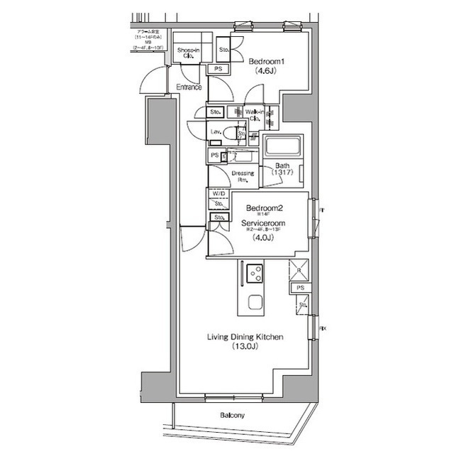 ザ・パークハビオ中野新橋の間取図