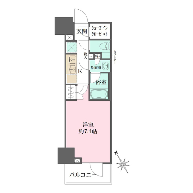 ルフォンプログレ四谷の間取図