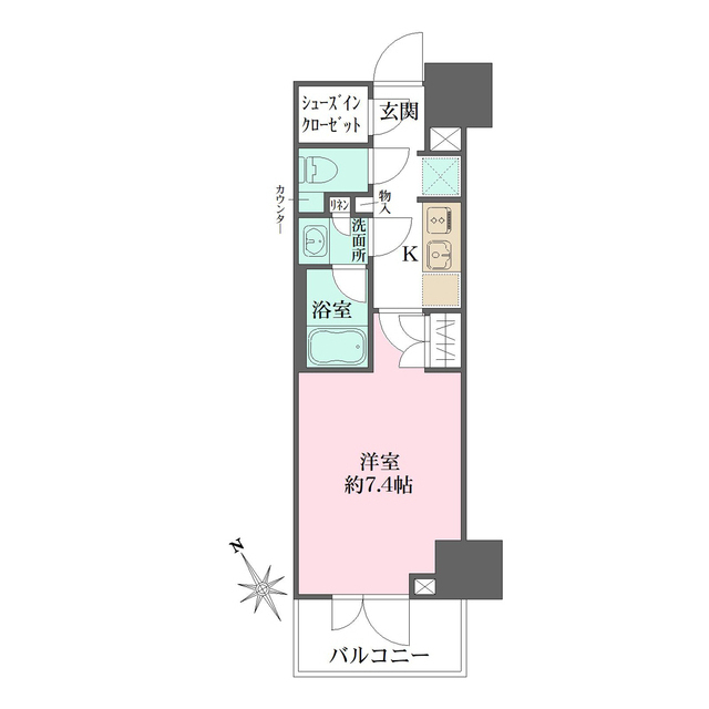 ルフォンプログレ四谷の間取図