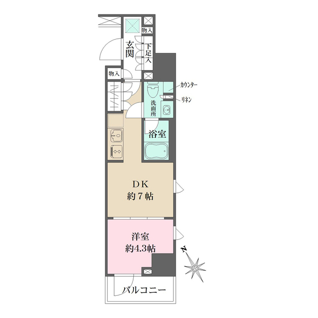 ルフォンプログレ四谷の間取図