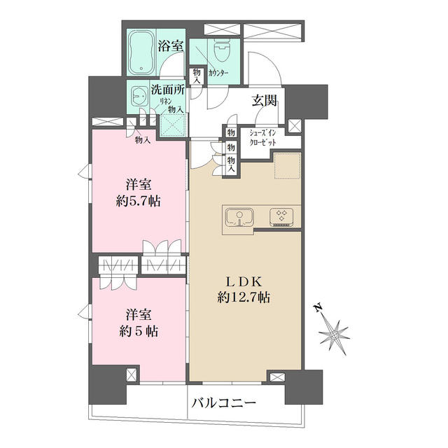 ルフォンプログレ四谷の間取図