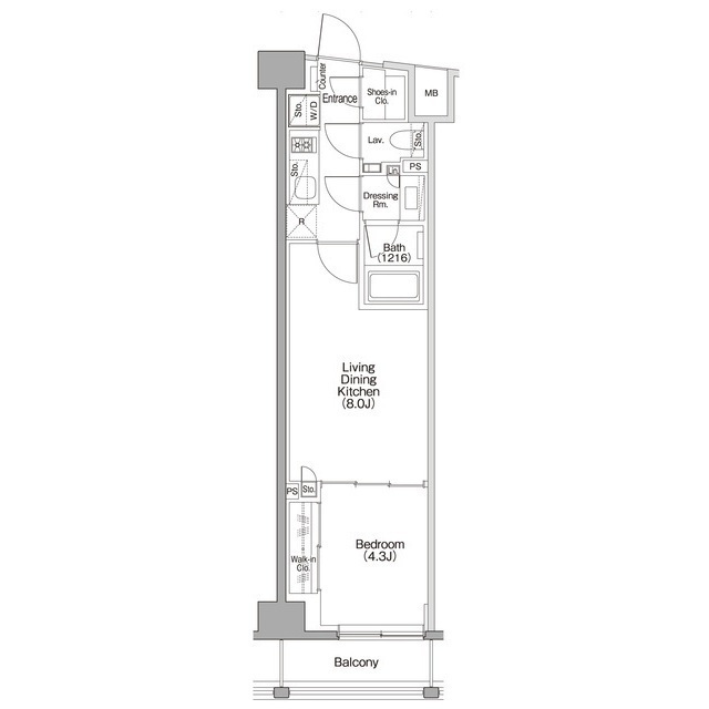 ザ・パークハビオＳＯＨＯ代々木公園の間取図