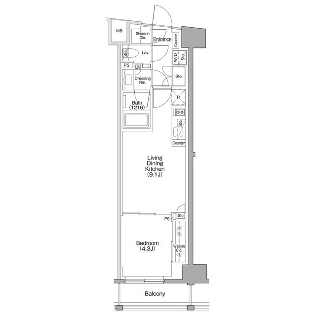 ザ・パークハビオSOHO代々木公園の間取図