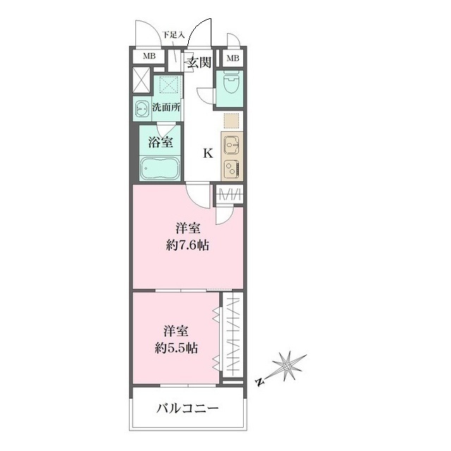 SILVERADO SHIBASAKI-CHOの間取図