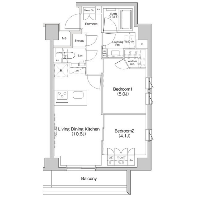 ザ・パークハビオ下北沢の間取図