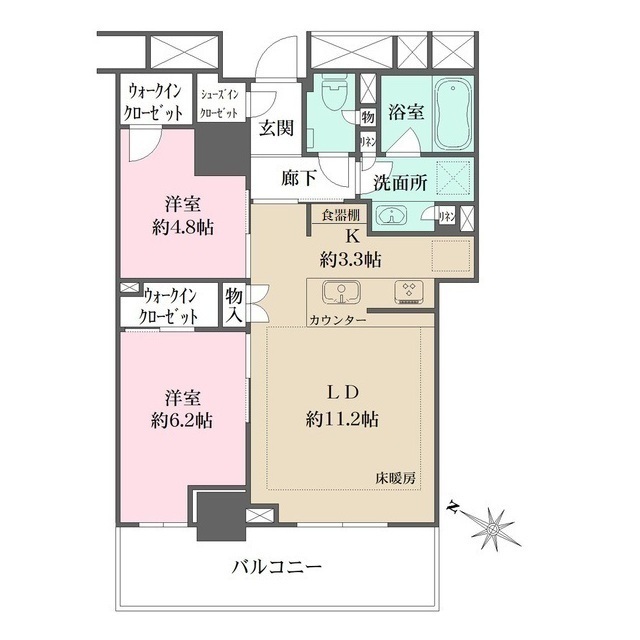 ザ・パークハウス川越タワーの間取図