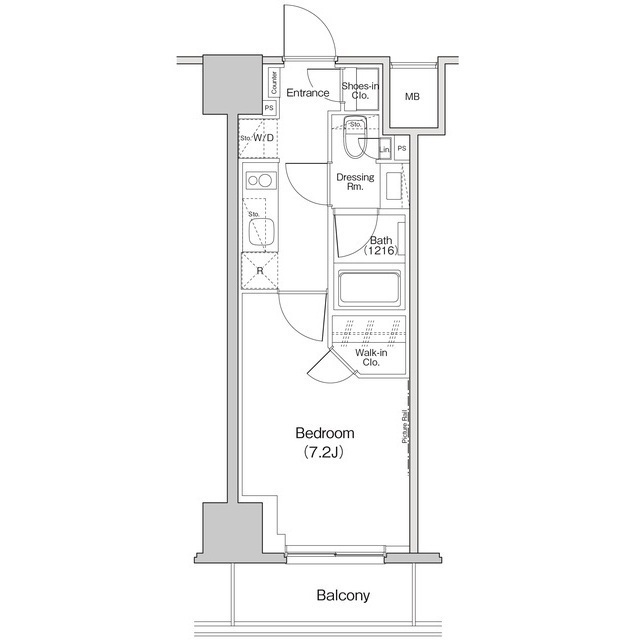 ザ・パークハビオ中野富士見町ガーデンの間取図