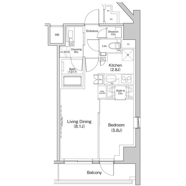 ザ・パークハビオ中野富士見町ガーデンの間取図