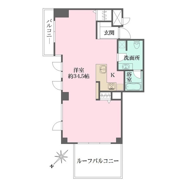 グレンパーク神楽坂の間取図