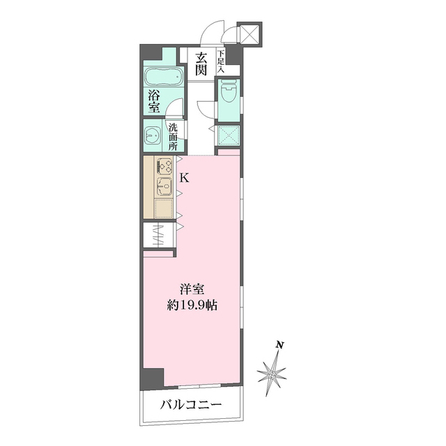 グレンパーク神楽坂の間取図