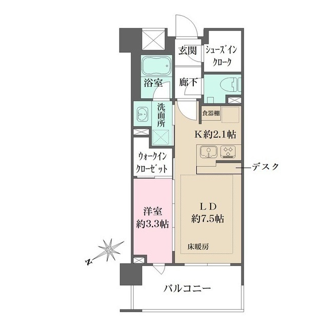リビオレゾン渋谷笹塚の間取図