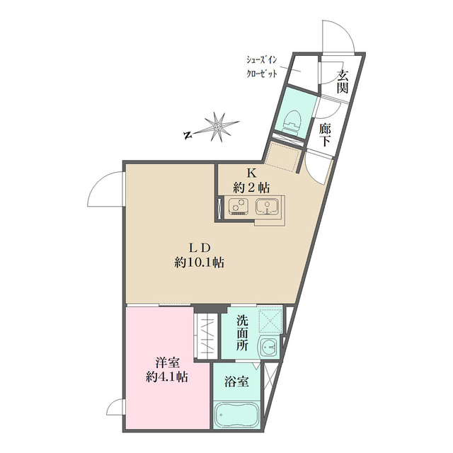 グローリオシェルト杉並方南町の間取図