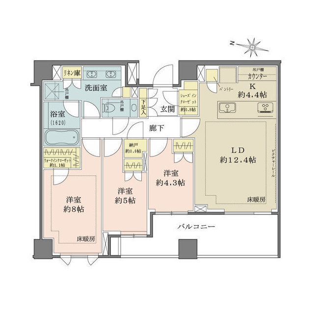 ザ・パークハウス千代田六番町の間取図