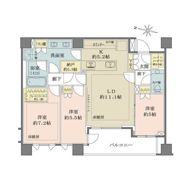 ザ・パークハウス千代田六番町の間取図