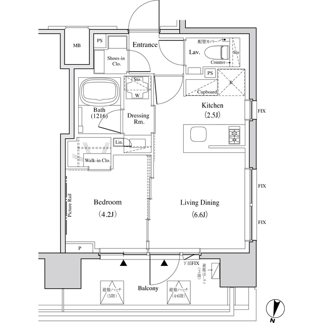 ザ・パークハビオ代々木の間取図