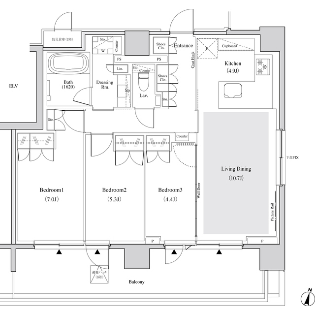 ザ・パークハビオ代々木の間取図