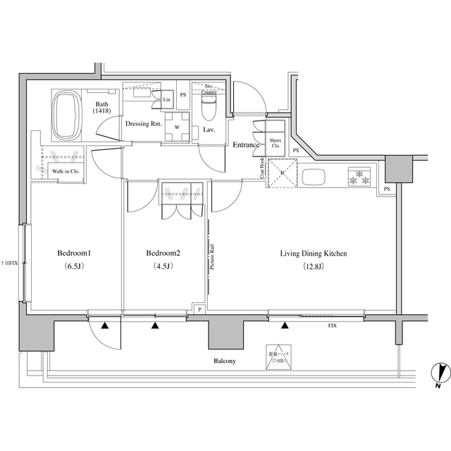 ザ・パークハビオ代々木の間取図
