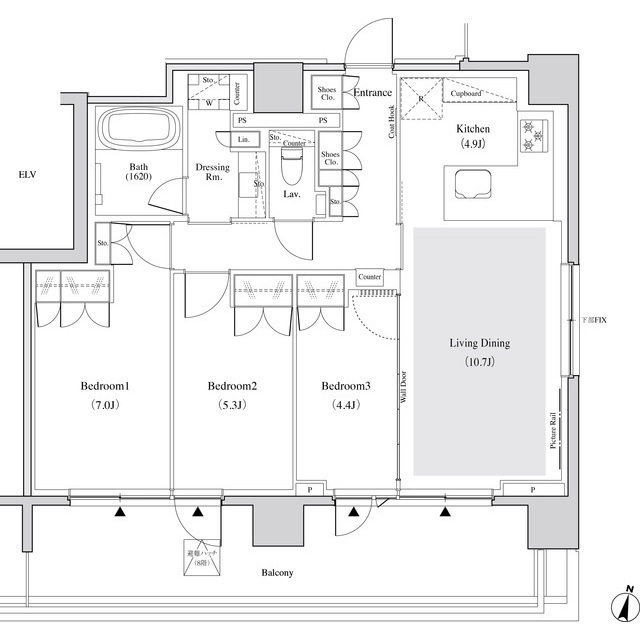ザ・パークハビオ代々木の間取図