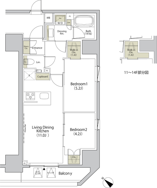 ザ・パークハビオ江古田の間取図