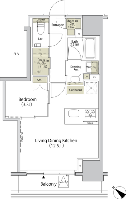 ザ・パークハビオ江古田の間取図