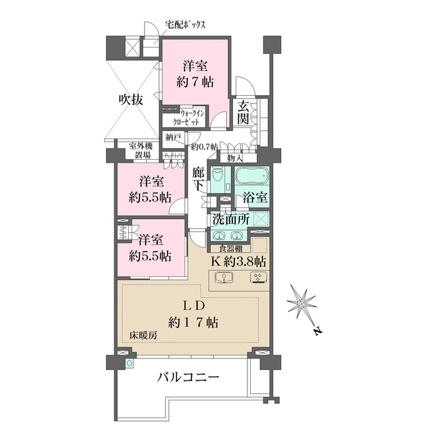 ザ・パークハウス代々木大山レジデンスの間取図