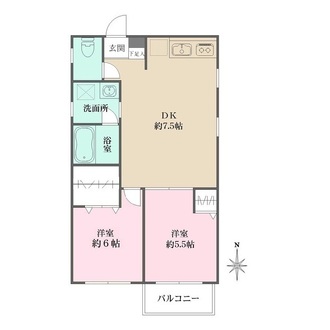 藤マンションの間取図