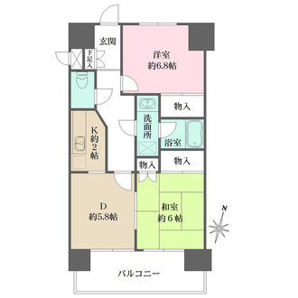 パールモア新井堂の間取図