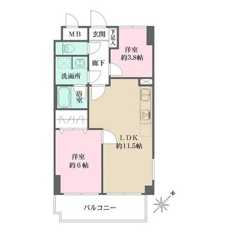 藤和シティホームズ新宿余丁町の間取図