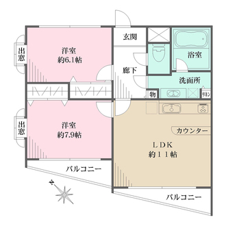 エスポワール中野坂上の間取図