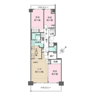 新百合ヶ丘パークハウス３番街の間取図