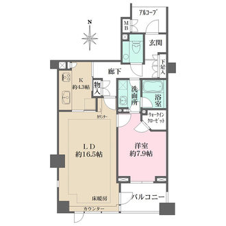パークハウス四谷の間取図