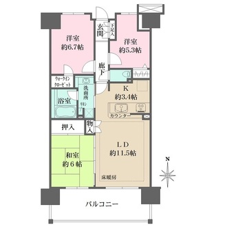 川口ティーブルーの間取図