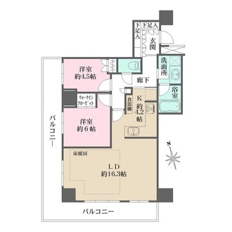 ザ・パークハウス新宿タワーの間取図
