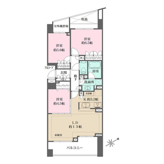 パークハウスフォレストリエの間取図