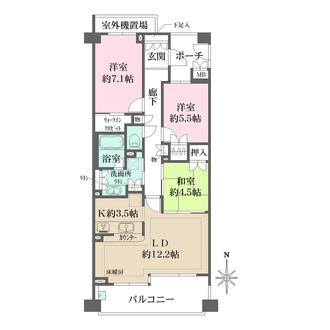 パークハウス吉祥寺北町グローヴＩＶの間取図