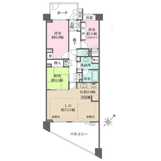 桜上水南パークハウスの間取図