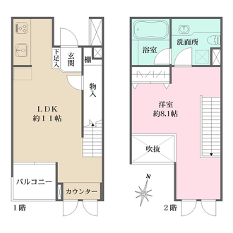 マーサル中野坂上の間取図