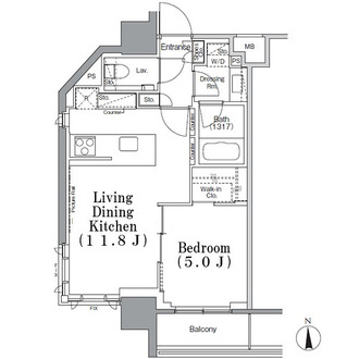 パークハビオ飯田橋の間取図