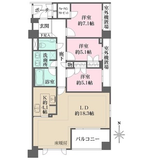 ファミールスクエア中野坂上の間取図