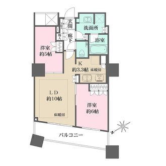 ザ・パークハウス西新宿タワー６０の間取図